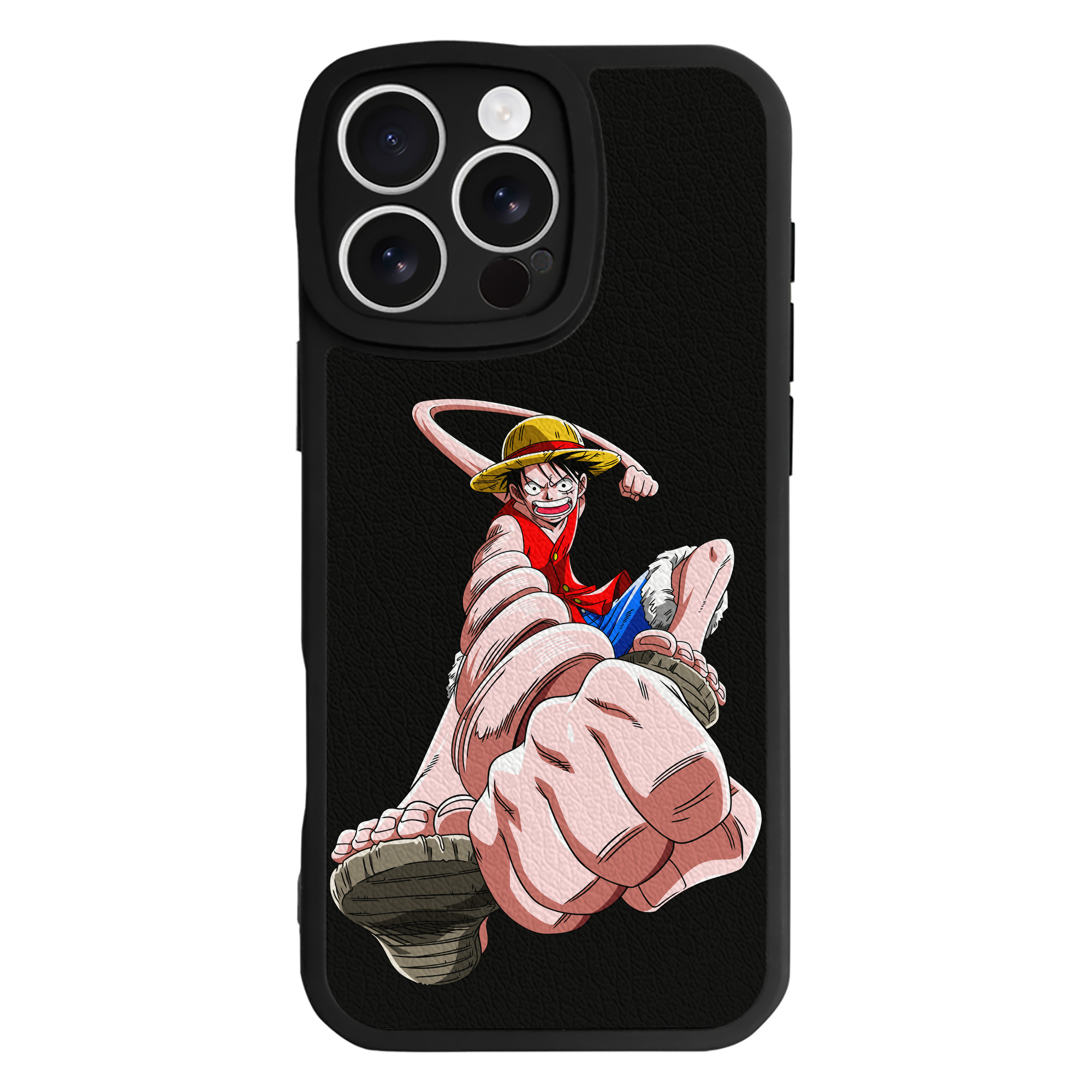 （画像用） ワンピース モンキー・D・ルフィ ONE PIECE Monkey D. Luffy 【iPhone 16シリーズ対応】シリコンスマホケース（レザー調） 材質：シリコン
